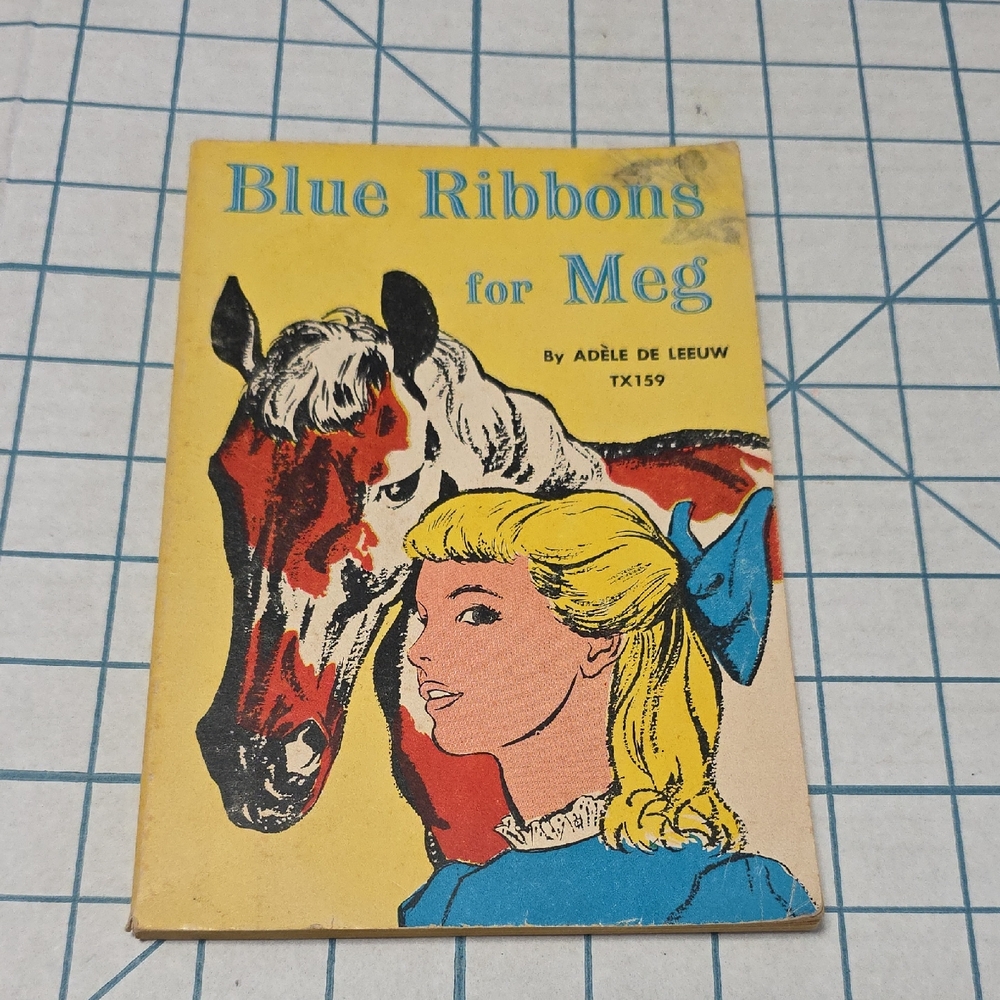Blue Ribbons for Meg By Adele‎ De Leeuw, Preloved,  1964